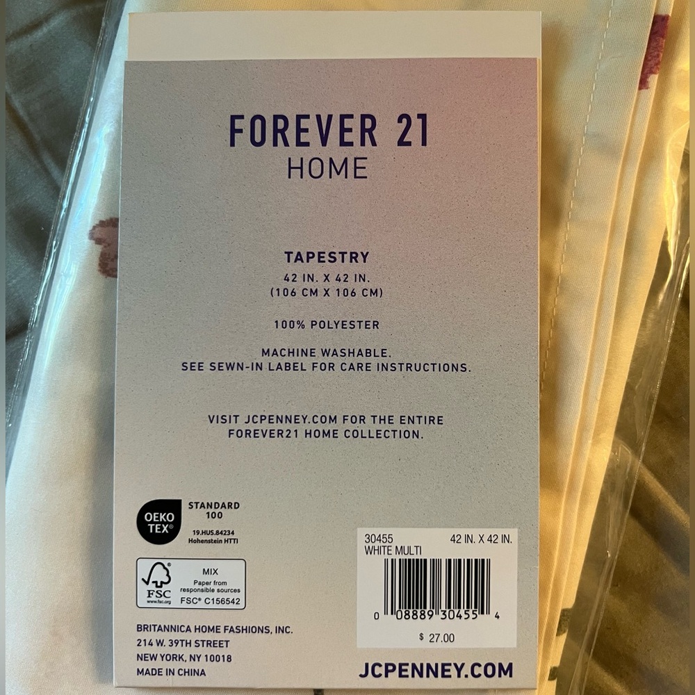 Forever 21 Floral Tapestry w/ Positive Quote - Picture 5 of 5